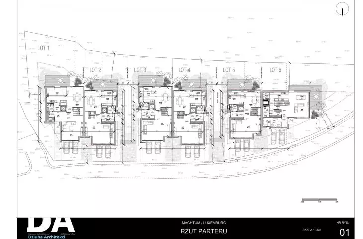 Terraced housing in Luxembourg, first floor plan