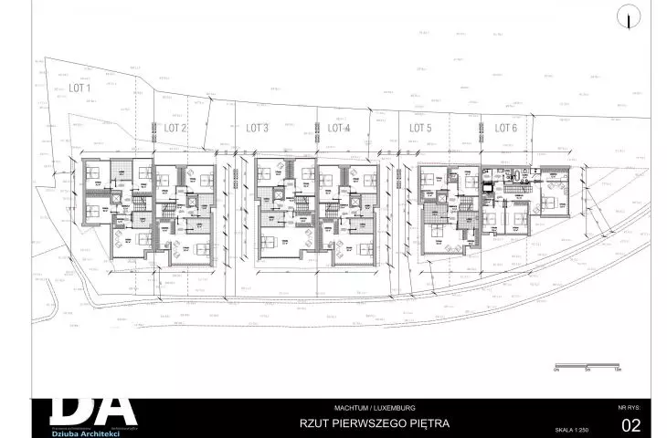 Terraced housing in Luxembourg, first floor plan