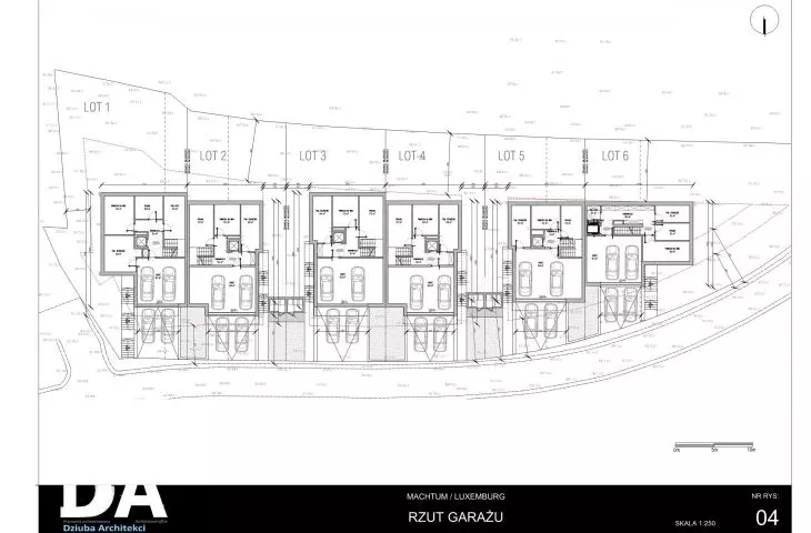 Terraced housing in Luxembourg, garage plan 