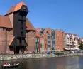 The Maritime Culture Center, built in 2012, stands next to the 15th century Crane