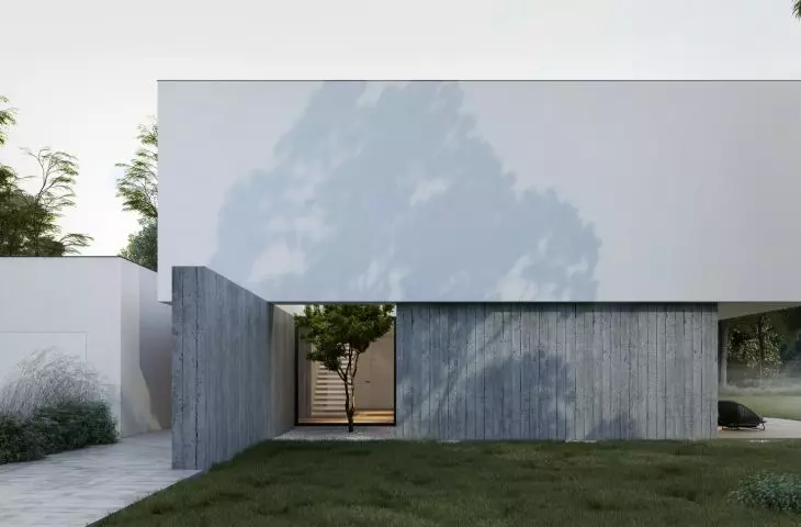 House K01, light facade