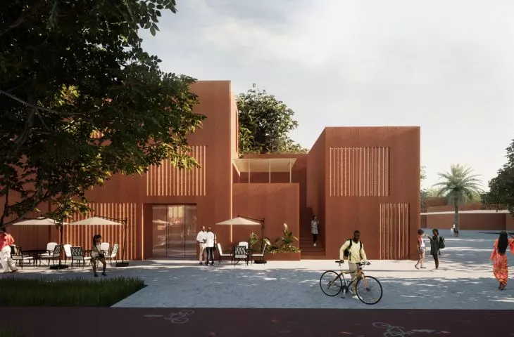 multi-family development with first floor services