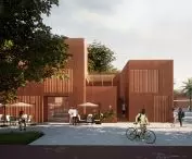 multi-family development with first floor services