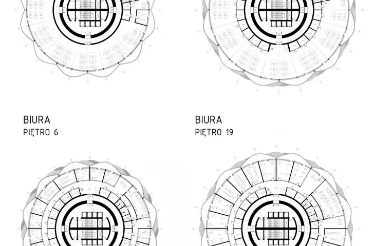 Cross-section of offices