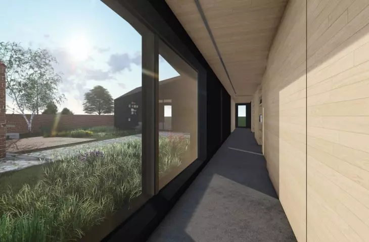 visualization, hallway in new house