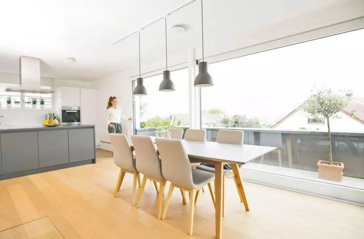 Zehnder ComfoValve Luna S supply air anemostat in the kitchen