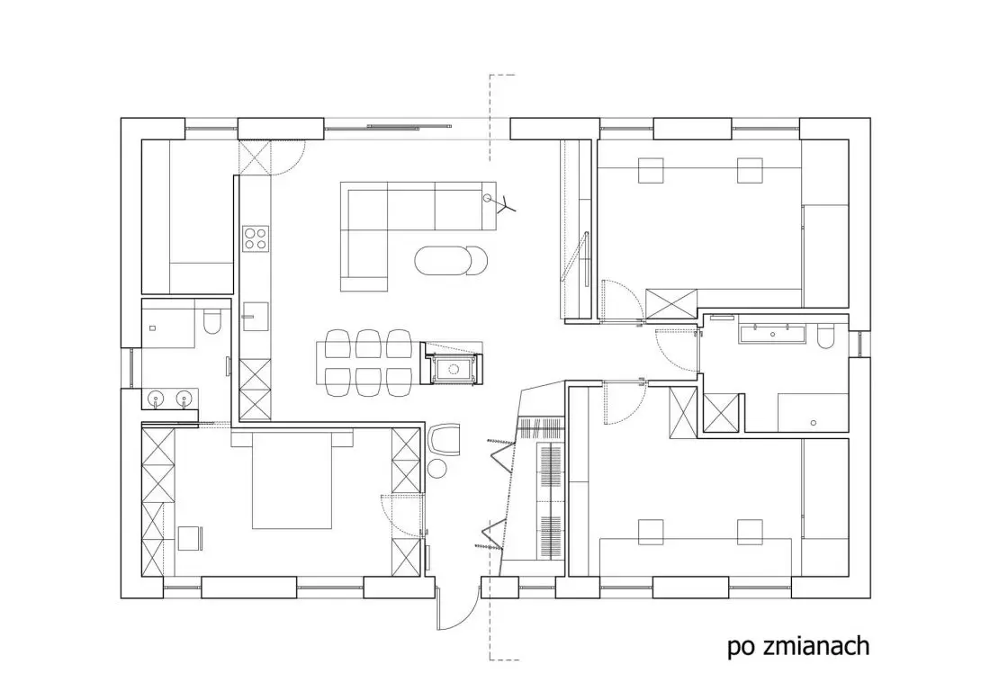 rzut domu po zmianach