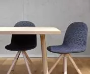 geometric pattern on chairs