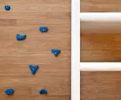 Climbing wall in a mini version in the children's room
