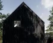 Dark wooden facade