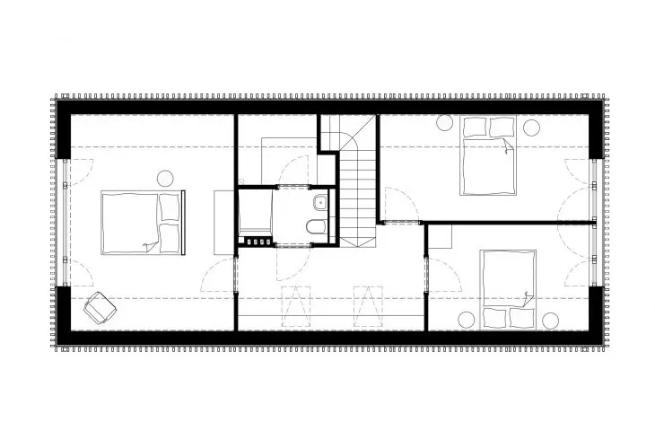 House Type A, attic plan