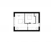 Type B house, attic plan 