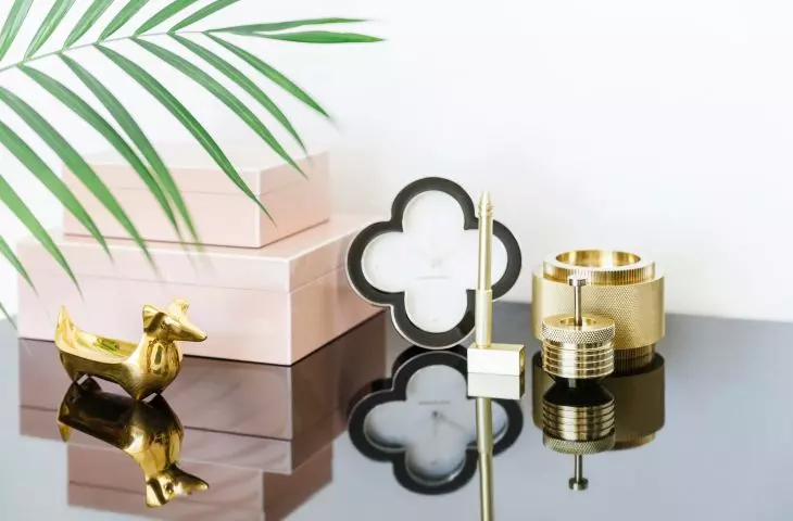 Gadgets in golden colors
