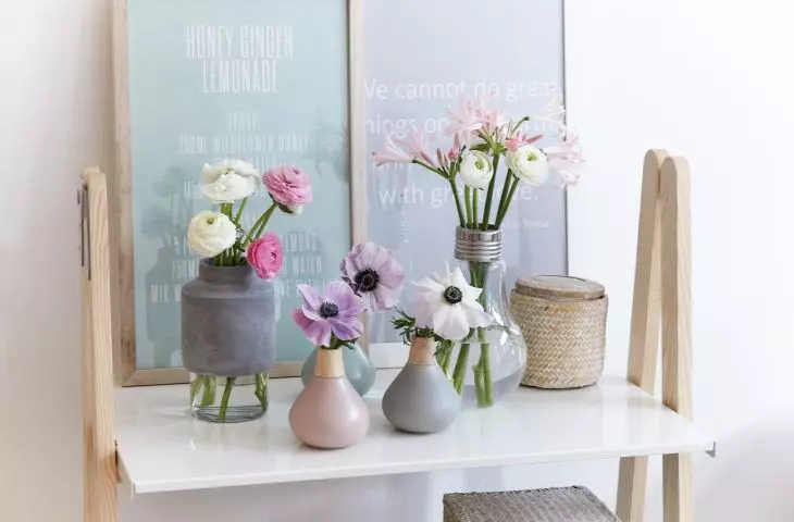 Office with flowers