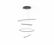 Lampa LEDOWE OKRĘGI, czarna