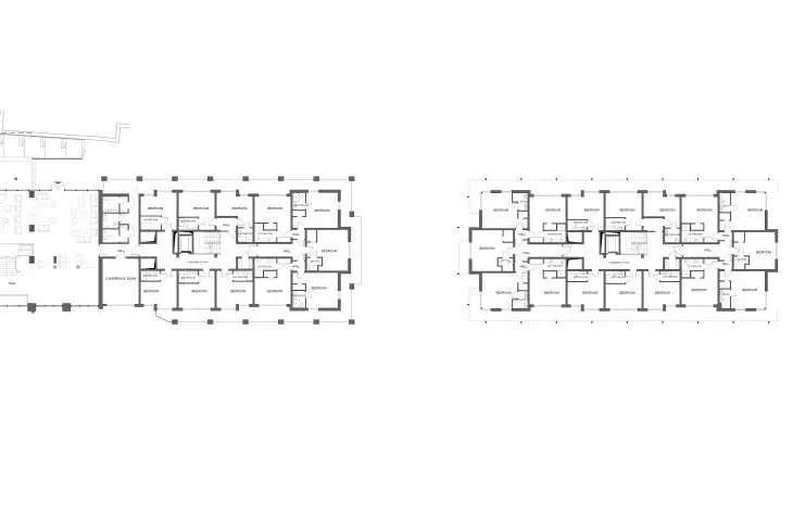 Ground and first floor plan