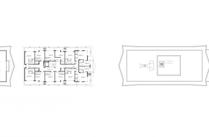 Fourth and fifth floor plan