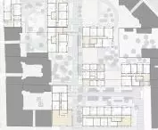 Second floor plan of the designed buildings