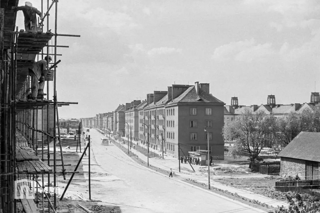 ulica Budowlanych, ok.
1956 r.