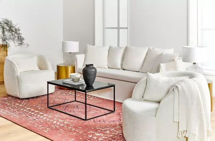 Whites dominate the interior