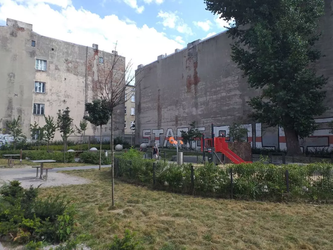 Jeden z parków
kieszonkowych na Starym Polesiu w Łodzi.