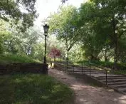 The Old Town Park in Lodz was created after the war on the site of quarters of big-city buildings demolished by the Germans. 
