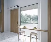 Slim air curtain - entrance to the vege bar