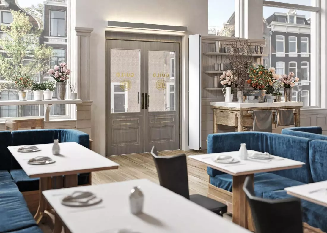 Kurtyna powietrzna
Slim z czujnikiem ruchu - restauracja © FLOWAIR 