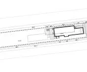 House with waterfall, situation