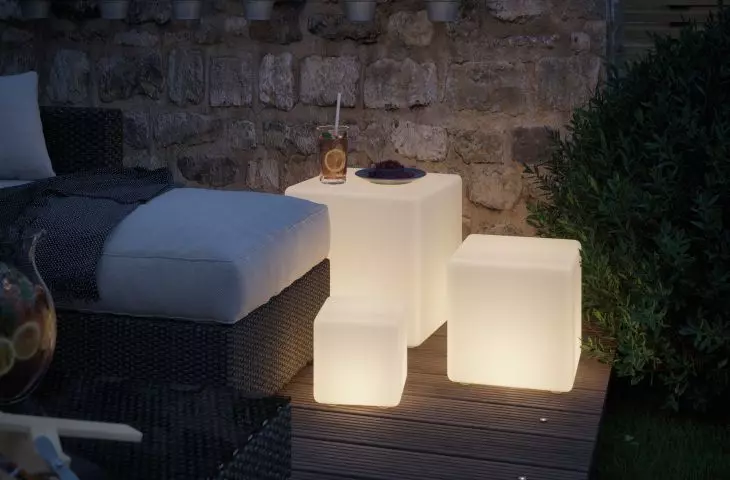 Illuminated patio table