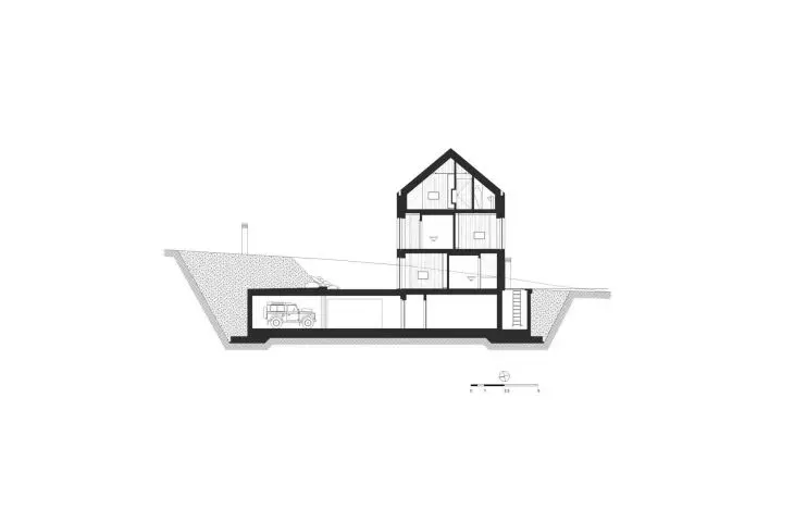 cross-section of the second building
