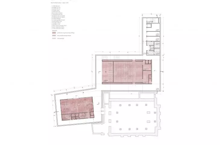 Sokratejskie Centrum Dialogu, rzut kondygnacji -1