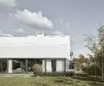 House in Lomianki, white roof with membrane