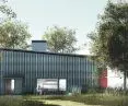 the simple body of the house will blend in with the surrounding nature