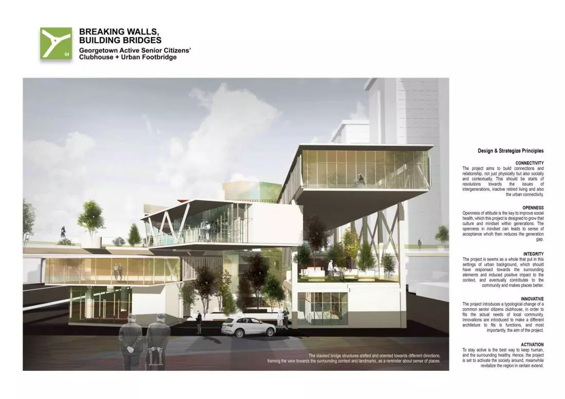 3. nagroda,
„Braking
Walls, Building Bridges”, proj.: Yi Yang Chai