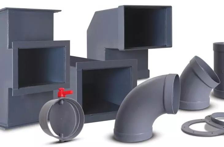 Chemically resistant ventilation ducts