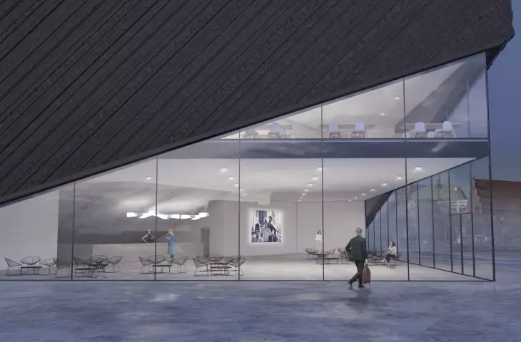 Film Art Institute in Szczecin, glass lobby
