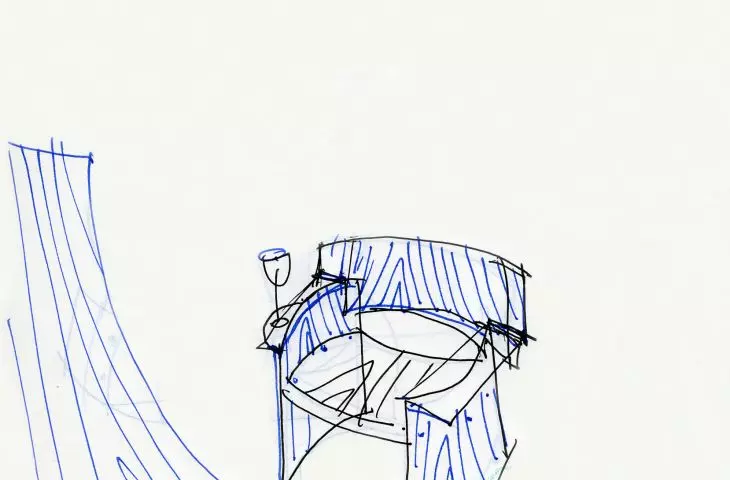 Sketch of the Arco project, designed by Maria Jeglińska-Adamczewska