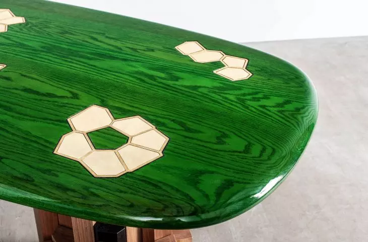 Kadamba Gate table detail, design: Ini Archibong 