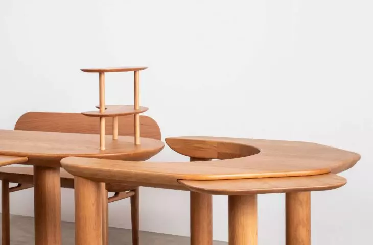 Mesamachine furniture made of American cherry, design: Jaime Hayon