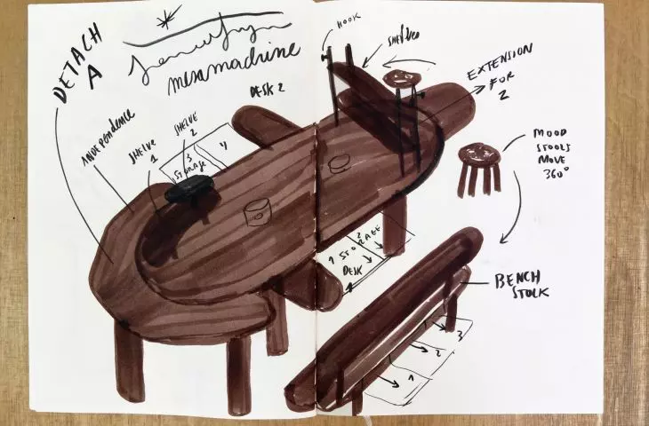 szkic projektu Mesamachine, proj.: Jaime Hayon