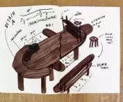 Sketch of Mesamachine project, proj.: Jaime Hayon