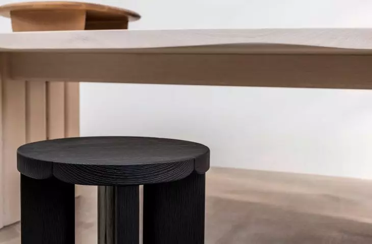 Sebastian Herkner used American red oak and maple in the design