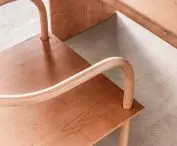 Studio Swine used American red oak and cherry in the design