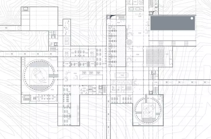 Research center in Jordan, underground floor plan