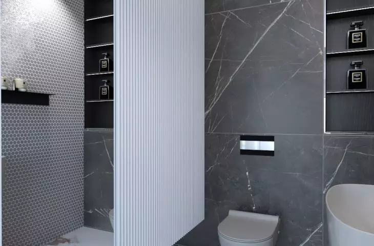 Marble in the bathroom 