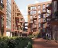 The courtyard surrounds a one-storey plinth housing services
