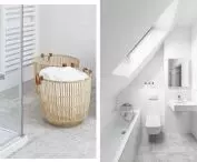 Interior of a bright bathroom