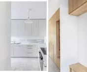 Kitchen and wooden buildings