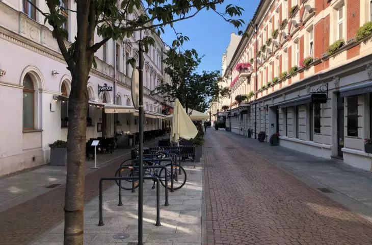 przebudowany odcinek ulicy 6 sierpnia